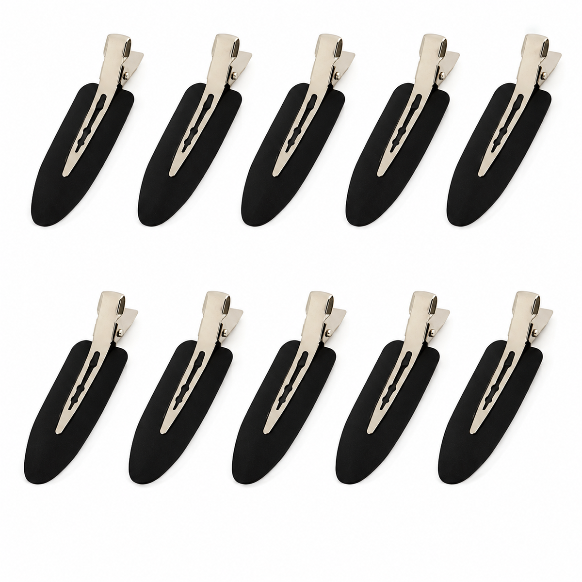 Khali Hold, lot de 10 pinces plates, coloris Noir, photo studio